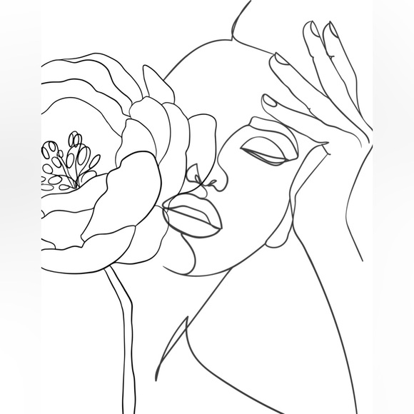 ✨NEW✨Original 8x10 Illustration Minimalist Woman Art Print Un… - Picture 3 of 3